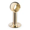 Rounded Center Post Bracket - Polished Brass - 2" OD