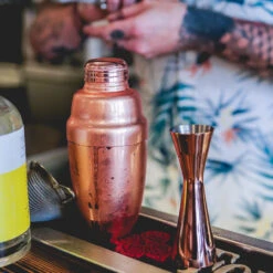 Viski Professional Heavyweight Cocktail Shaker - 17 Oz - Copper-Plated -Bar Supplies 08022017 jason wood cocktails 158 47134.1590764647