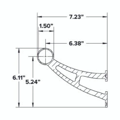 Bar Mount Foot Rail Bracket - Matte Black - 1.5" OD -Bar Supplies 1.5 OD Bar Mount Bracket 95860.1627313292