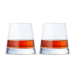 Viski Burke Tapered Crystal Whiskey Glasses - 8 Oz - Set Of 2
