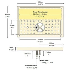 Glass Rinser Tray - 23-5/8 Inch -Bar Supplies 1605 mmglass b1 1 47681.1686064559