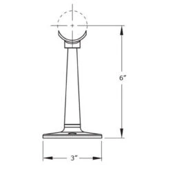 Saddle Post - Brushed Stainless Steel - 2" OD -Bar Supplies 176893 tallsaddlepost b1 02270.1592922901