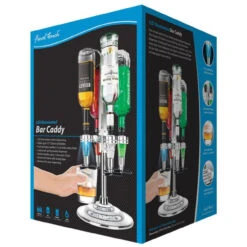 LED Rotary Liquor Dispenser - Holds 4 Bottles