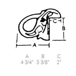 Elephant Head Bar Rail Bracket - Polished Brass - 2" OD -Bar Supplies 178901 elephant arm rail m3 53214.1590769269