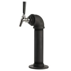 Draft Beer Tower - Black Iron - Single Tap - Perlick 630SS Faucet