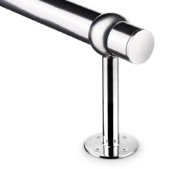 Tall Rounded Center Post Bracket - Polished Stainless Steel - 2" OD -Bar Supplies 22 336 2 TALL Tall Rounded Center Post Bracket Polished Stainless Steel 04 07826.1595214523