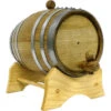 Oak Beverage Dispensing Barrel With Steel Bands -Bar Supplies 2lsteel 2 barrel b1 91672.1590770524