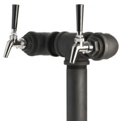 Draft Beer Tower - Black Iron - Double Tap - Perlick 630SS Faucet -Bar Supplies 2perlickblkiron 16056 draft beer tower black iron double tap perlick 630ss 03 01713.1590767986