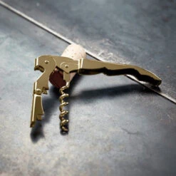 Viski Belmont Gold-Plated Signature Corkscrew -Bar Supplies 3717belmont gold plated corkscrew 002 40842.1590764417