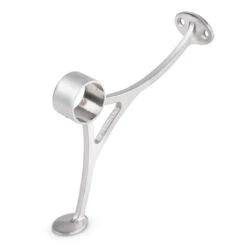 Combination Foot Rail Bracket - Brushed Stainless Steel - 1.5" OD