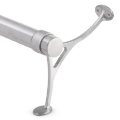 Combination Foot Rail Bracket - Brushed Stainless Steel - 1.5" OD -Bar Supplies 44 400 1H Combination Foot Rail Bracket Brushed Stainless Steel 1 pt 5OD 04 99452.1605208637