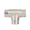 Flush Tee Handrail Fitting - Brushed Stainless Steel - 1.5" OD