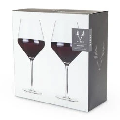 Viski Raye Crystal Burgundy Wine Glasses - 21 Oz - Set Of 2 -Bar Supplies 4532 viski raye crystal burgundy wine glass 003 64194.1590764505