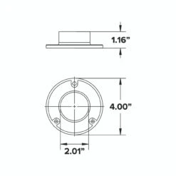 4" Wall Flange - Sunset Copper - 2" OD -Bar Supplies 4 Inch Wall Flange 72265.1605734343