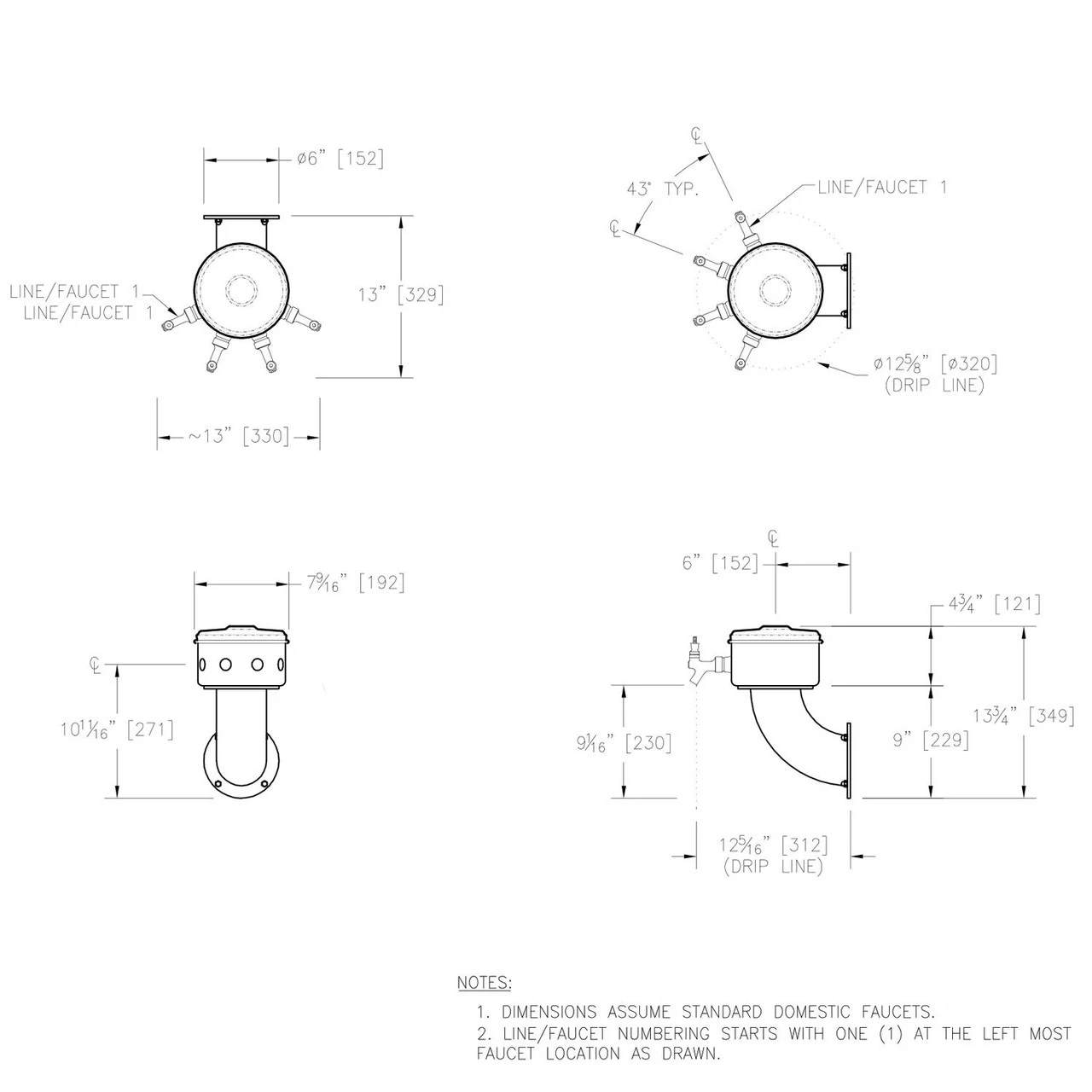 Lantern Wall Mount Draft Beer Tower - Air Cooled - 3 To 5 Faucets 7 Lantern Wall Mount Draft Beer Tower - Air Cooled - 3 To 5 Faucets - Image 5