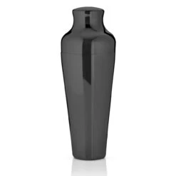Viski Warren Gunmetal Black Two-Piece French Style Parisian Cocktail Shaker - 25 Oz