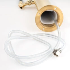 Draft Beer Tower - Brass - 3" Column - 1 Faucet -Bar Supplies 618b single tap brass draft beer kegerator tower 3 inches diameter 0031 16496.1590768381