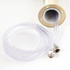 Draft Beer Tower - Brass - 3" Column - 2 Faucets -Bar Supplies 619b double tap brass draft beer kegerator tower 3 inches diameter 0028 1 68632.1590768385