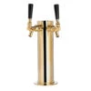 Draft Beer Tower - Brass - 3" Column - 2 Faucets 2 Draft Beer Tower - Brass - 3" Column - 2 Faucets -Bar Supplies 619b double tap brass draft beer kegerator tower 3 inches diameter 0009 73391.1590768384
