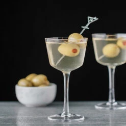 Viski Raye Nick & Nora Vintage Crystal Martini Cocktail Glasses - 6 Oz - Set Of 2 -Bar Supplies 6424 nn 001 75683.1590768400