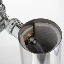 Replacement Draft Beer Tower Cap - 2 1/2" Diameter - Chrome -Bar Supplies 6500a 17174 chrome replacement draft beer tower cap 04 26005.1590768416