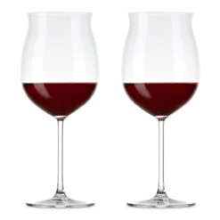 Nude Glass Vintage Grand Bourgogne Crystal Burgundy Wine Glasses - 24.5 Oz - Set Of 2