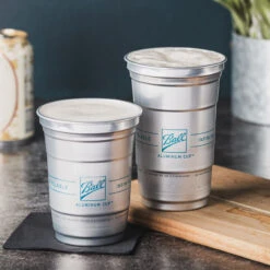Ball Aluminum Cups - The Ultimate 100% Recyclable Cold-Drink Cup - 16 Oz - 24 Pack -Bar Supplies 730169 Ball Aluminum Drink Cups The Ultimate 100 Recyclable Cold Drink Cup 20 oz 10 Pack 5 16693.1628540590