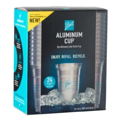 Ball Aluminum Cups - The Ultimate 100% Recyclable Cold-Drink Cup - 16 Oz - 24 Pack -Bar Supplies 730170 Ball Aluminum Drink Cups The Ultimate 100 Recyclable Cold Drink Cup 16 oz 24 Pack 1 12965.1628540590