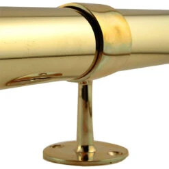Center Post Foot Rail Bracket - Polished Brass - 2" OD 8 Center Post Foot Rail Bracket - Polished Brass - 2" OD -Bar Supplies 76914 2 floorbracket b2 1 94240.1590768558