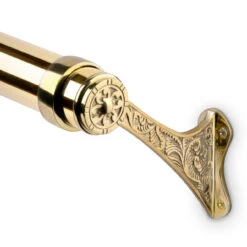 Decorative Bar Bracket - Polished Brass - 2" OD -Bar Supplies 76918 2 Decorative Bar Bracket Polished Brass 2 OD 04 98803.1598455776