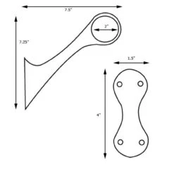 Decorative Bar Bracket - Polished Brass - 2" OD -Bar Supplies 76918 2 barrails bz2 1 80271.1590768532
