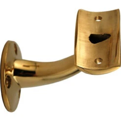 Handrail Bracket - Polished Brass - 2" OD -Bar Supplies 76932 2 brassarmrestsz b1 2 98859.1590768537