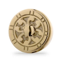 Flush Decorative End Cap - Polished Brass - 2" OD -Bar Supplies 76940E 2 Flush Decorative End Cap Polished Brass 2 OD 3 39715.1598455904