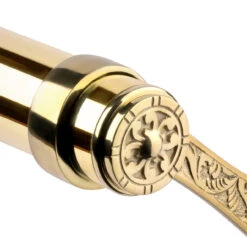 Flush Decorative End Cap - Polished Brass - 2" OD -Bar Supplies 76940E 2 Flush Decorative End Cap Polished Brass 2 OD 4 01281.1598456029