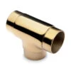 Flush Tee Hand Rail Fitting - Polished Brass - 2" OD -Bar Supplies 76962 2 Flush Tee Hand Rail Fitting Polished Brass 2 OD 01 62202.1598456127
