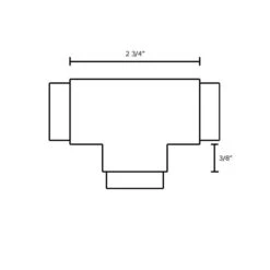 Flush Tee Hand Rail Fitting - Brushed Stainless Steel - 2" OD -Bar Supplies 76962 2 p brass arm fitting b4 1 83020.1590772065