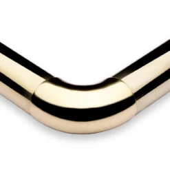 Curved Flush Elbow Fitting 90 Degree - Polished Brass - 2" OD -Bar Supplies 76966 2 Curved Flush Elbow Fitting 90 degree Polished Brass 2 OD 03 06296.1598456186