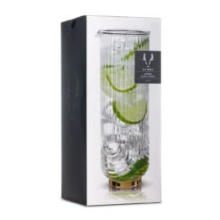 Viski Gatsby Gold Footed Glass Cocktail Carafe - 42 Oz -Bar Supplies 7949 Viski Gatsby Gold Footed Glass Cocktail Carafe 42 oz 01 34989.1603300069