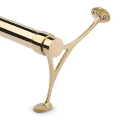 Combination Foot Rail Bracket - Polished Brass - 1.5" OD -Bar Supplies 8011 Combination Foot Rail Bracket Polished Brass 1 pt 5 OD 04 21227.1598455187