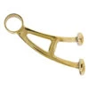 Bar Mount Foot Rail Bracket - Polished Brass - 1.5" OD