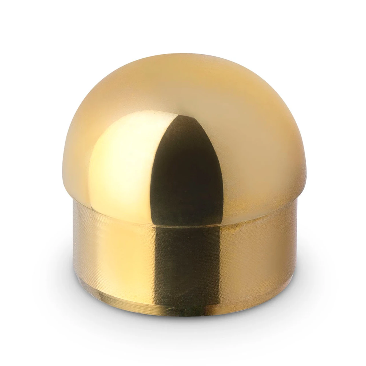Domed End Cap - Polished Brass - 1.5" OD 3 Domed End Cap - Polished Brass - 1.5" OD