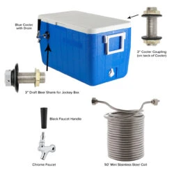Single Faucet Jockey Box - 50' Coil - Complete Kit -Bar Supplies 8150coolerkit tank 004 40208.1590768619