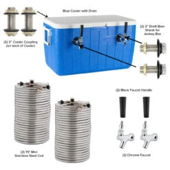 Double Faucet Jockey Box - 70' Coils - Complete Kit Without CO2 Tank 13 Double Faucet Jockey Box - 70' Coils - Complete Kit Without CO2 Tank -Bar Supplies 8270coolerkit 005 69710.1590768644