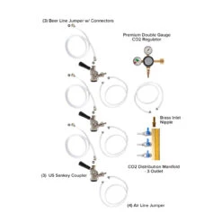 Triple Faucet Jockey Box - 70' Coils - Complete Kit Without CO2 Tank -Bar Supplies 8370coolerkit 002 1 85744.1590768659