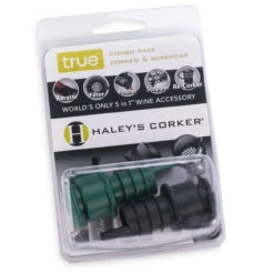Haley's Corker 5-in-1 Wine Bottle Aerator & Stopper - 2 Pack -Bar Supplies 8913 haley s corker 5 in 1 wine aerater stopper 2 pack 01 92694.1590764795