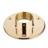 5" Heavy Duty Floor / Ceiling Flange - Polished Brass - 2" OD -Bar Supplies 918 2P 5 Heavy Duty Floor Ceiling Flange Polished Brass 2 OD 01 80499.1605213584