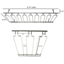 8-Channel Overhead Glass Rack - Chrome -Bar Supplies 91833 chrome8rack bbba222z 1 67095.1590770619