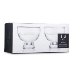 Viski Crystal Footed Mezcal Glasses - Set Of 2 - 6 Oz -Bar Supplies 9552 MEZ Viski Crystal Footed Mezcal Glasses Set of 2 6 oz 3 95716.1602094939
