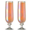 Hand-Blown Fluted Pearl Champagne & Mimosa Glasses - 12 Oz - Set Of 2 -Bar Supplies A10067 1 Hand Blown Fluted Pearl Champagne and Mimosa Glasses 6 oz Set of 2 0 44127.1612823327