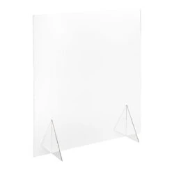 Self-Standing Protective Clear Acrylic Divider Shield - For Counters, Tables & Bars - 30"W X 32"H